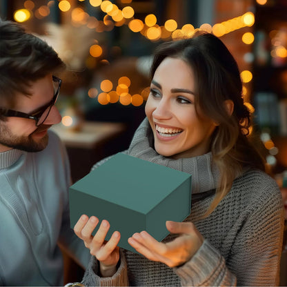 Gift Box 8x8x4 Inch with Magnetic Closure Lid Green Gift Boxes For Presents,Bridesmaid Gifts Box,Birthday Gift box,Luxury for Gift Packaging, Magnetic Gift Box for Wrapping Gifts(Green)