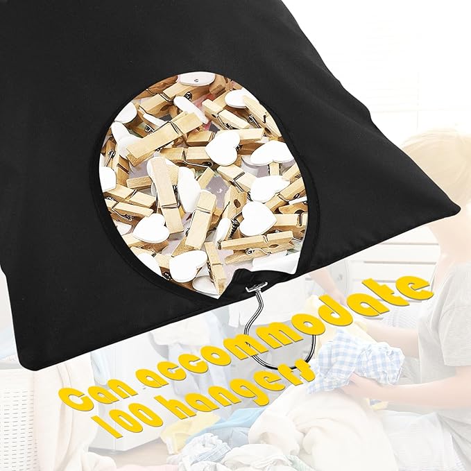 2 Pcs Clothes Pin Hanging Bag