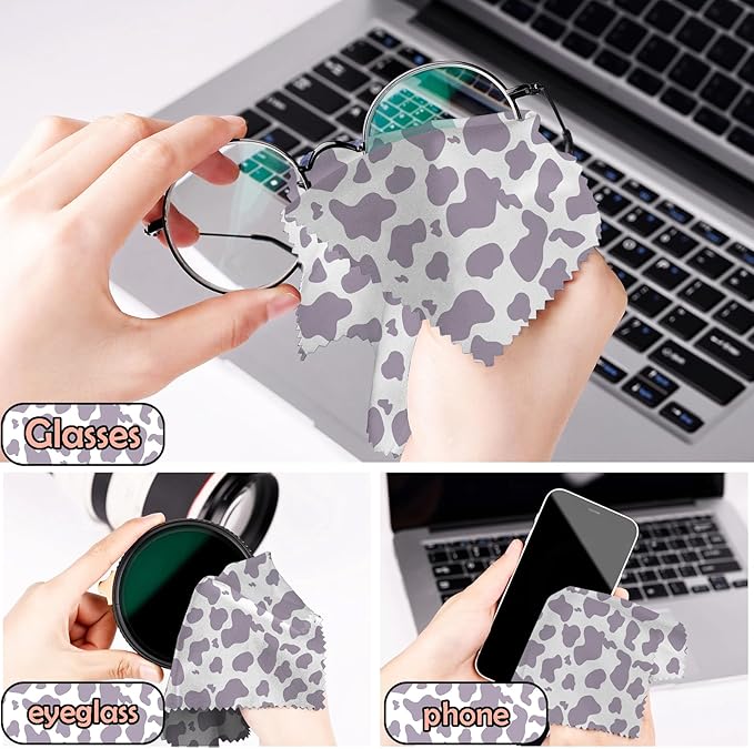 6 PCS Glasses Cleaning Cloth Eyeglass Cleaning Cloth Lens Eyeglasses Microfiber