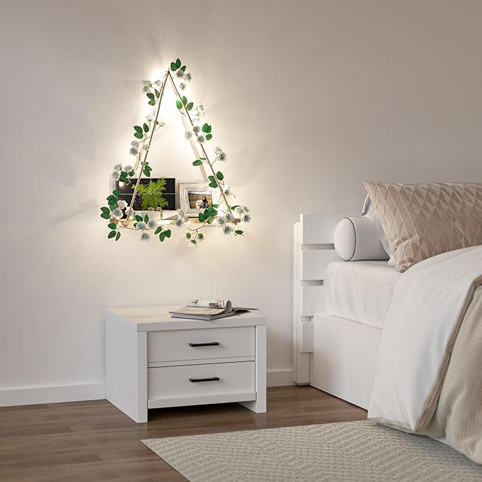 Triple Artificial White Flower Garland
