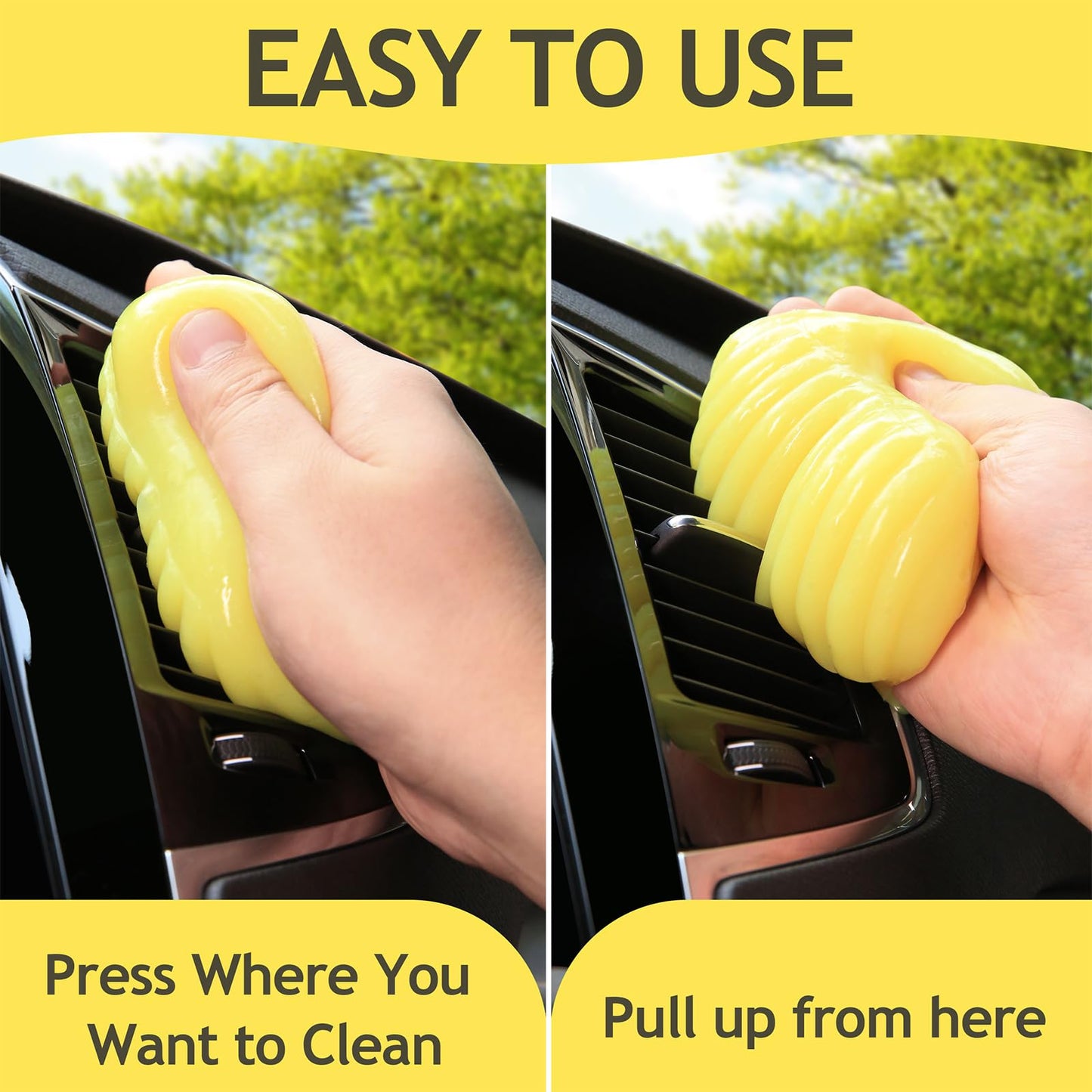 TeSabMi Car Cleaning Gel Cleaning Putty Car Interior Cleaner Auto Detailing Tools Cleaning Slime Clean Kit Car Accessories Gifts for Men Women