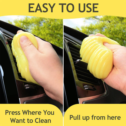 TeSabMi Car Cleaning Gel Cleaning Putty Car Interior Cleaner Auto Detailing Tools Cleaning Slime Clean Kit Car Accessories Gifts for Men Women