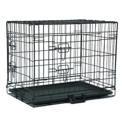 Pet Dog Puppy Cat Metal Foldable Carry Transport Training Cage Crate (121L x 76W x 82H CM)