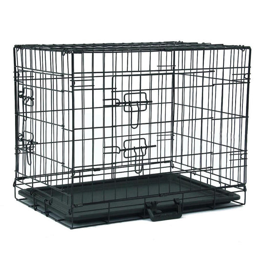 Pet Dog Puppy Cat Metal Foldable Carry Transport Training Cage Crate (121L x 76W x 82H CM)