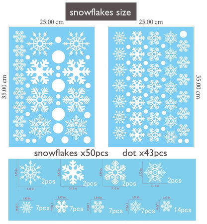 Extra Large Christmas Sticker Santa Claus Snowman Window Clings Stickers for Glass, Cartoon Windows Static Stickers, Snowflake DIY Wall Window Door Mural Showcase Decal Sticker (Santa Claus)