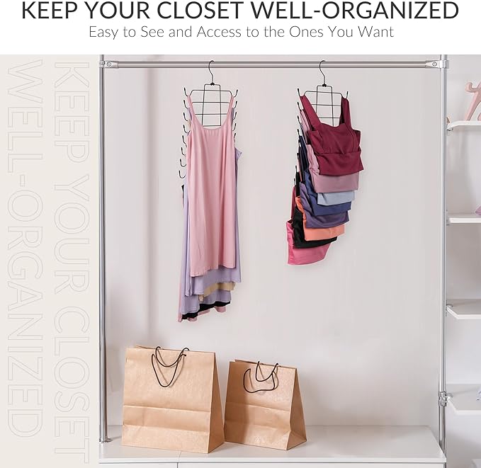 ZEDODIER Tank Top Hanger Space Saving, Bra Hangers