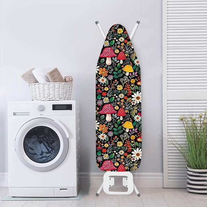 Mushroom Ironing Board Cover and Pad, Floral Ironing Board Cover, Stain