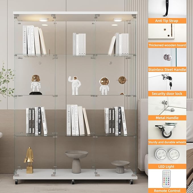 LFT HUIMEI2Y Glass Display Cabinet 12 Shelves