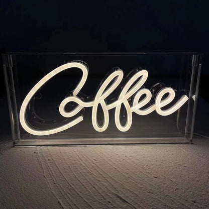 3D Standable Coffee Neon Sign for Coffee Shop Bar Countertop,LED Arylic Decorative Light up Sign Art Night Lights for Coffee Station Home Party,USB Powered,11.8"*5.9"*1.7"