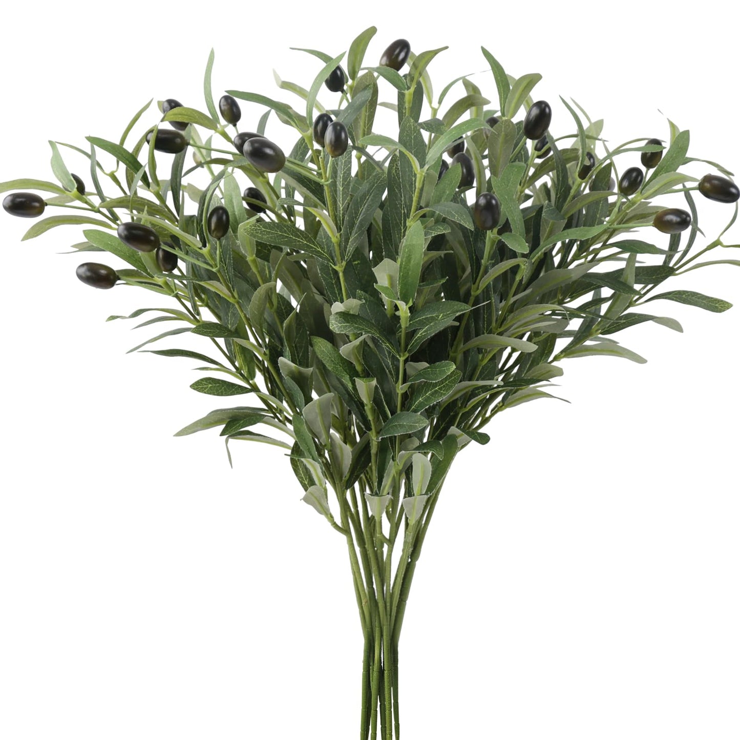 Leftover 6PCS 18Inch Faux Olive Branches for Vase,Artificial Olive Tree Branches,Fake Plants,Greenery Stems,Eucalyptus Stems,Green Leaves for Centerpieces Decoration,Home Decor,Coffee Table Decor