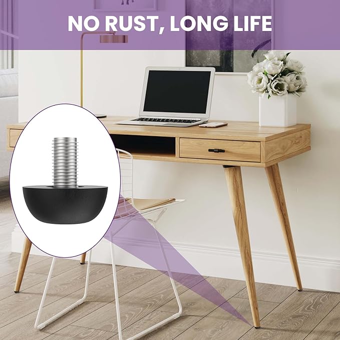 M8 Adjustable Furniture Leg, 304 Stainless Steel Furniture Feet, 8mm x 1.25