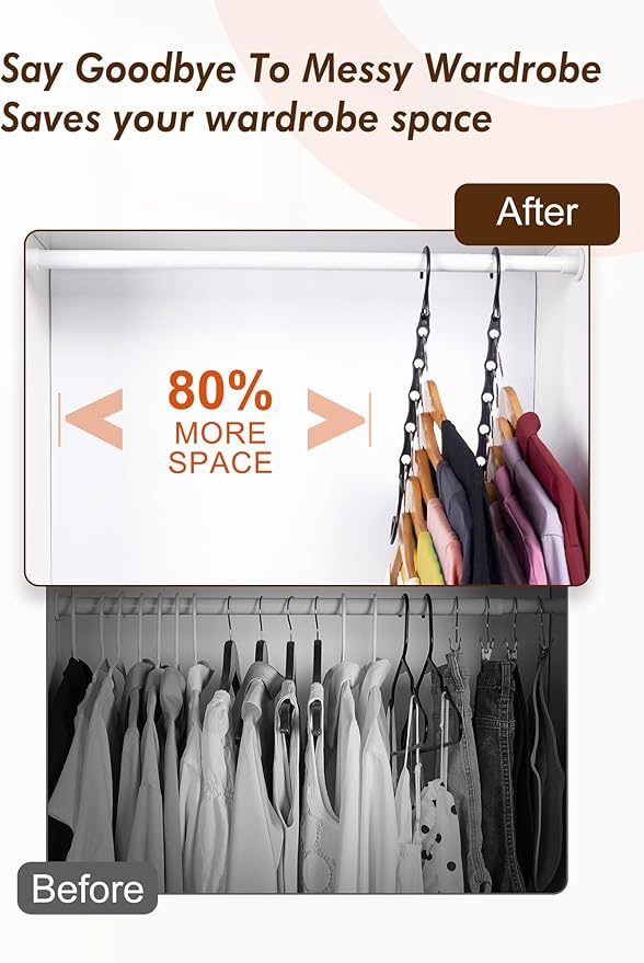 HOUSE DAY Closet Organizers and Storage 6 Pack, College Dorm Room Essentials