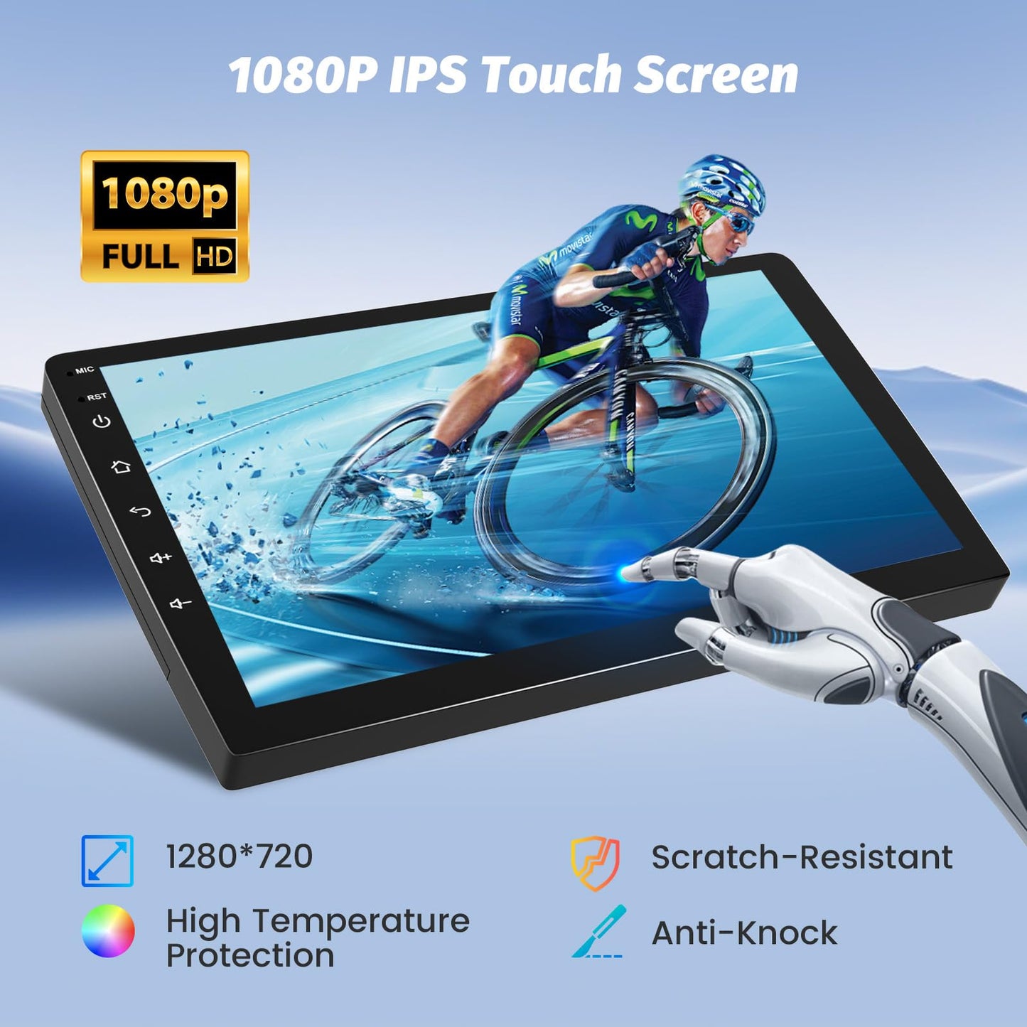 [8 Cores 4+64G] Android 15 Radio for Toyota Corolla EX 2005-2012, 9'' 1280*720 Touchscreen Upgrade with Wireless CarPlay, Android Auto, GPS Navigation, 5GHzWiFi, 32EQ, DSP, Bluetooth5.0, Mirror Link