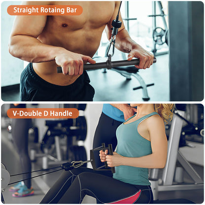 Cable Machine Attachment for Home Gym, SERTT LAT Pulldown Attachments, Weight Machine Accessories for LAT Pull Down & Weight Training, Cable Workout Accessories