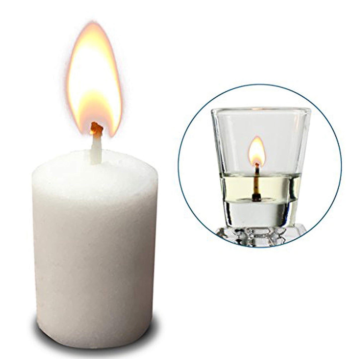 Ner Mitzvah Neironim Glass Shabbos Candle Holders - Premium Quality Clear Small Votive Cups, Standard Size for Neronim Shabbat Candles - Pack of 6