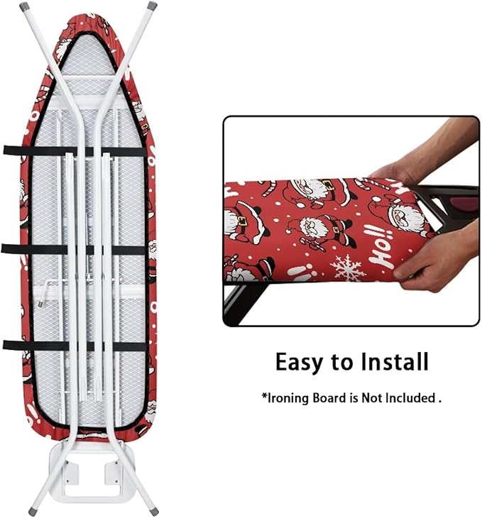 ZDCUSTOM HoHoHo Santa Claus Ironing Board Cover Christmas Theme 52"x13" Iron