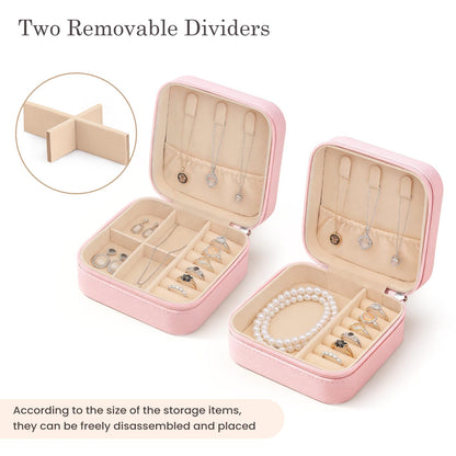 Easytle 24 Pcs Travel Jewelry Box Exquisite Travel Jewelry Case Portable Jewellery Storage Holder Organizer Box Small Jewelry Organizer for Rings Earrings Necklaces Pendants Bracelets Watches