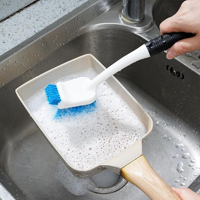 Dish Brush Set of 3 with Water Bottle Brush, Dish Scrub Brush and Scrubber Brush
