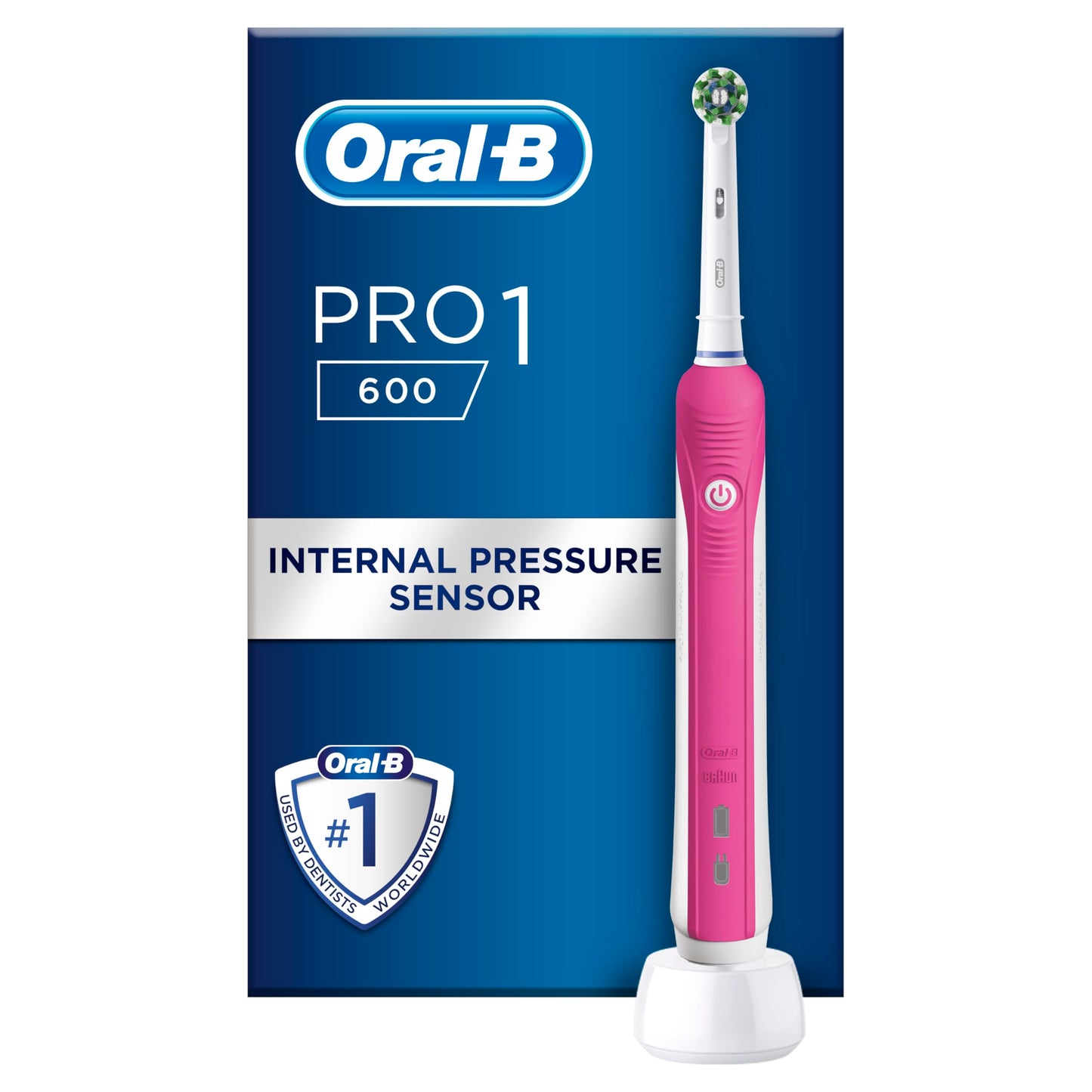 Oral-B PRO 600 Pink Electric Rechargeable Toothbrush