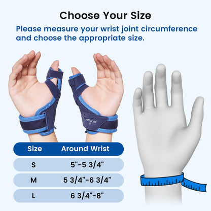 Willcom Thumb Brace for Arthritis Pain and Support, Spica Splint for De Quervain’s Tendonitis, Women and Men, Left or Right Hand (Medium,5.75-6.75 inch)