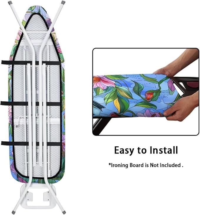 Hummingbird Ironing Board Covers 16 x 54 Inch, Easy Fit, Scorch Resistant