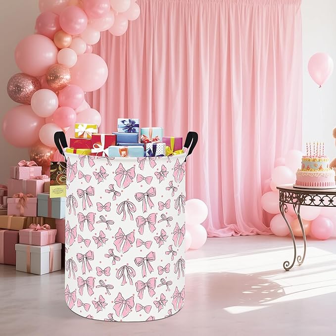 HUNRUNG Laundry Hamper, Large Canvas Fabric Lightweight Storage Basket Toy
