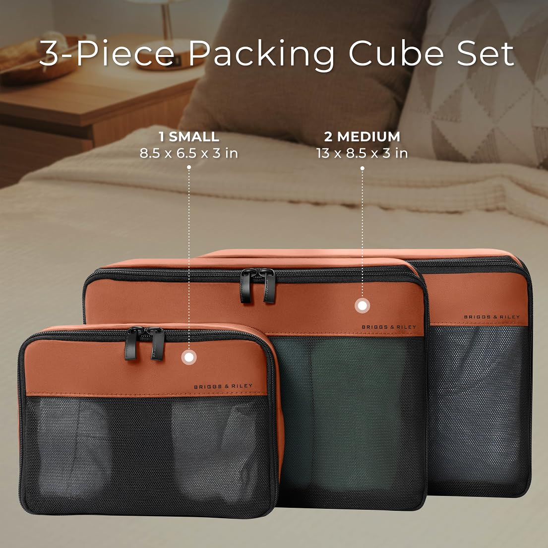 Briggs & Riley Travel Essentials Carry-On Compression Packing Cube Set