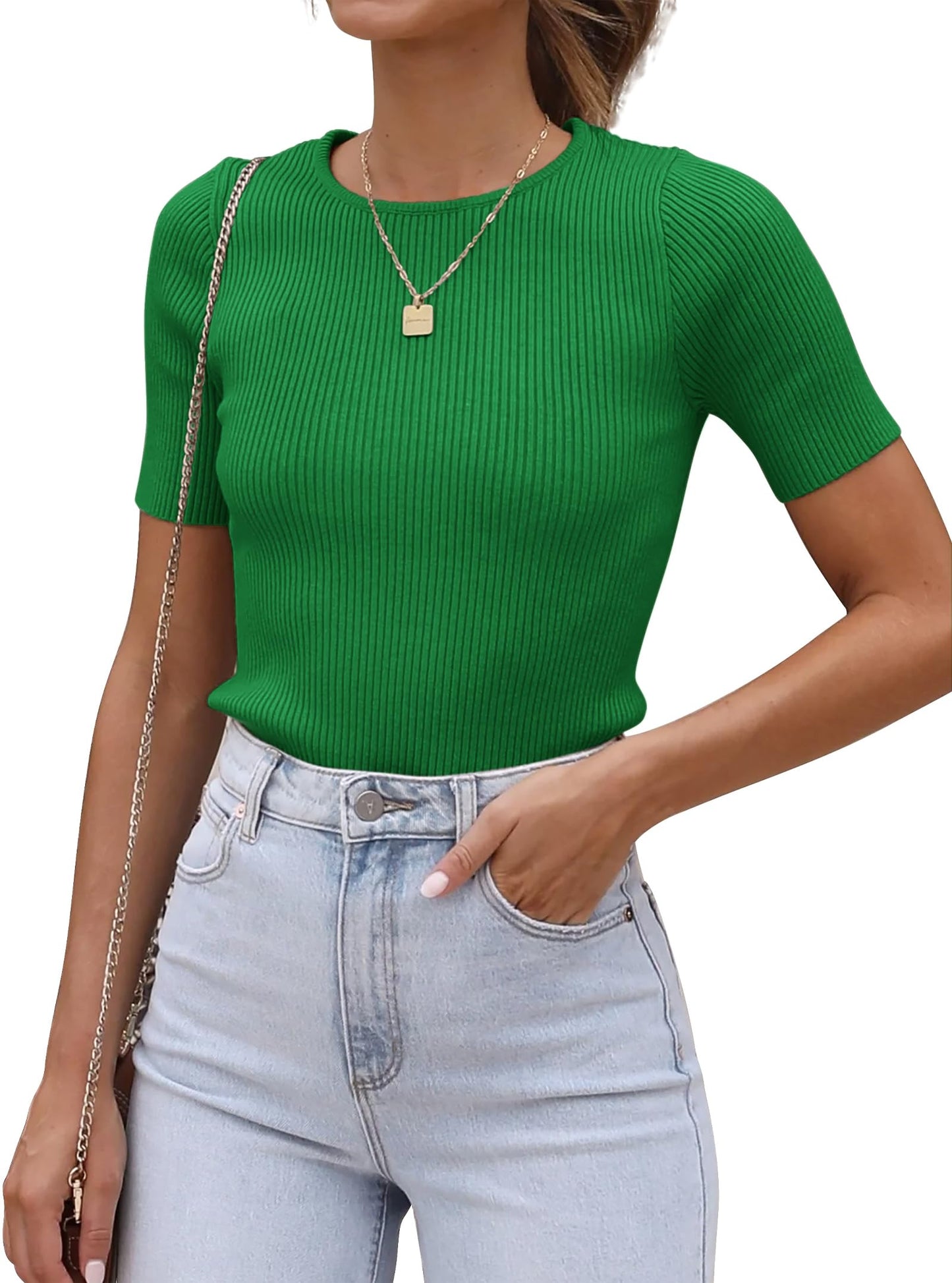 ATHMILE Christmas Sweaters for Women T Shirt Casual Crewneck Tops Slim Fit Basic Tees