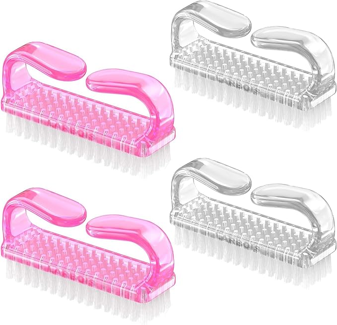 Handle Grip Nail Brush, Hand Fingernail Brush Cleaner Scrubbing Kit Pedicure