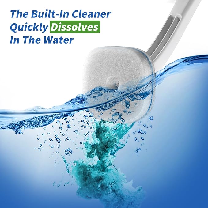 oshang Disposable Toilet Brush 2 Pack- Toilet Bowl Cleaner, Toilet Cleaning