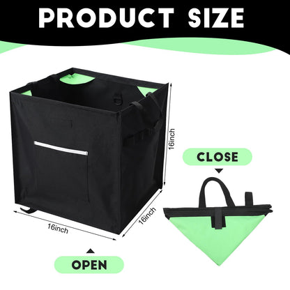 Arrowbash Throw Line Cube Bag - Easy Folding Arborist Throw Line Storage Portable Climbing Rope Organizer Box for Tree Work Outdoor Rope Accessories, Black
