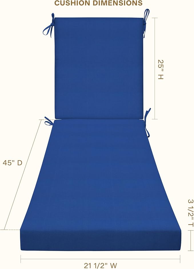 Honeycomb Outdoor Chaise Lounge Cushion