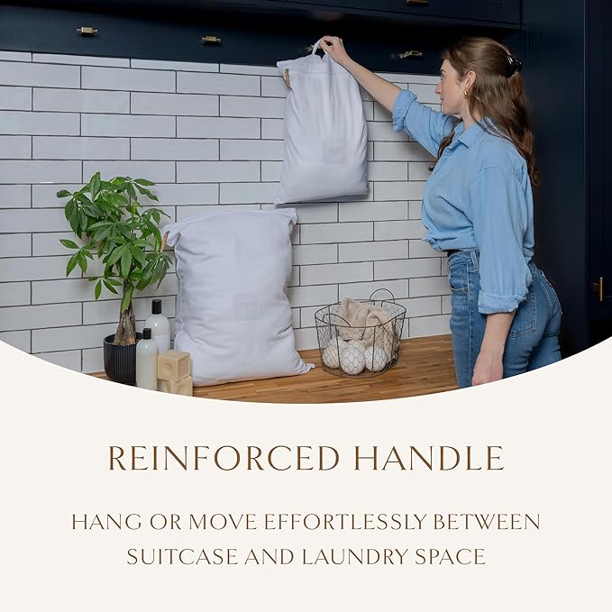 Hayden Hill Luxury Organic Cotton Travel Laundry Bags