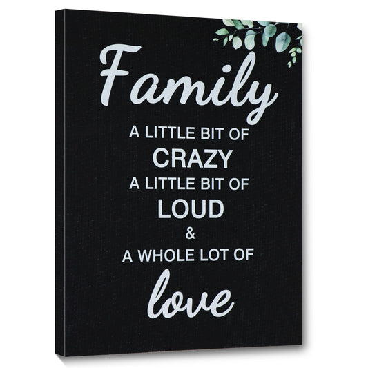 Family Wall Decor Inspirational Quote Framed Canvas Wall Art Rustic Farmhouse Decor for Living Room Kitchen Entryway Decorations