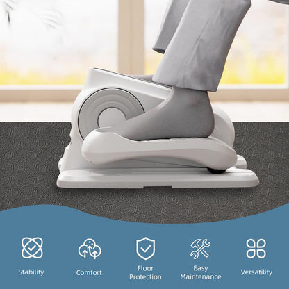 Non-Slip Workout Mat for Under Desk Ellipticals,Thicker & Quieter,23.6x17.7x0.2",Suitable for Ellipse Leg Exerciser, Foot & Leg Pedal Exerciser for Seniors Fitness, Floor Protection,Enhanced Stability