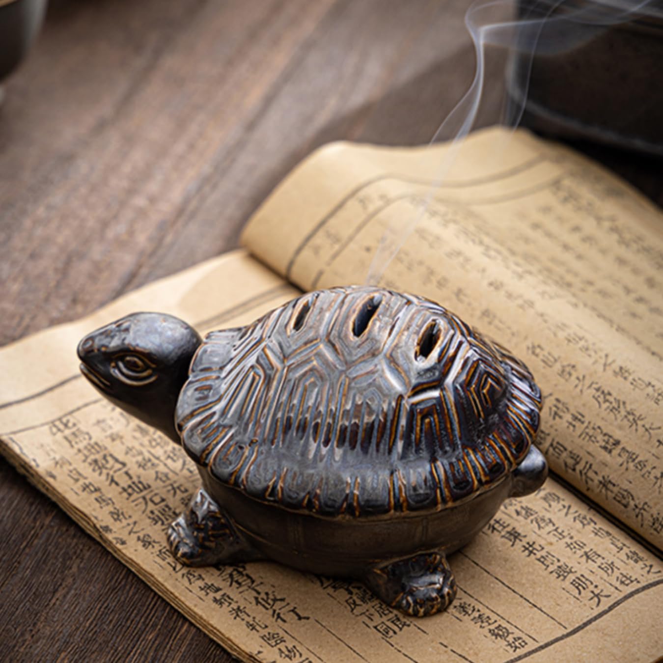 Ceramic Incense Burner, Multi-Functional Incense Burner Holder for Incense Sticks, Coil Incense and Cones, Perfect Home Decor