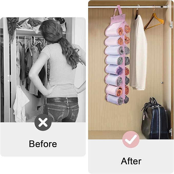 Legging Organizer Storage, Foldable Hanging Closet Organizer Storage