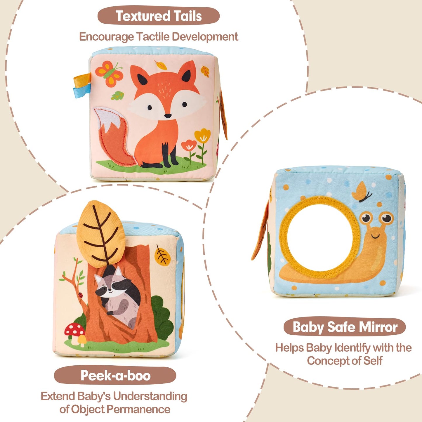 hahaland Baby Tissue Box Toy Sensory Toys for 6 Month Old Baby Toys 6-12 Months Must Haves - Baby Toys for Boy Girl Christmas Shower Gifts