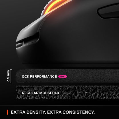SteelSeries QcK L Performance Speed Gaming Mousepad — Extra Density for a Smooth Glide — Low-Profile Edge Stitching — Non-Slip Neoprene Rubber Base — 16.54 x 19.29 inch — FPS, MOBAs, RTS, MMO