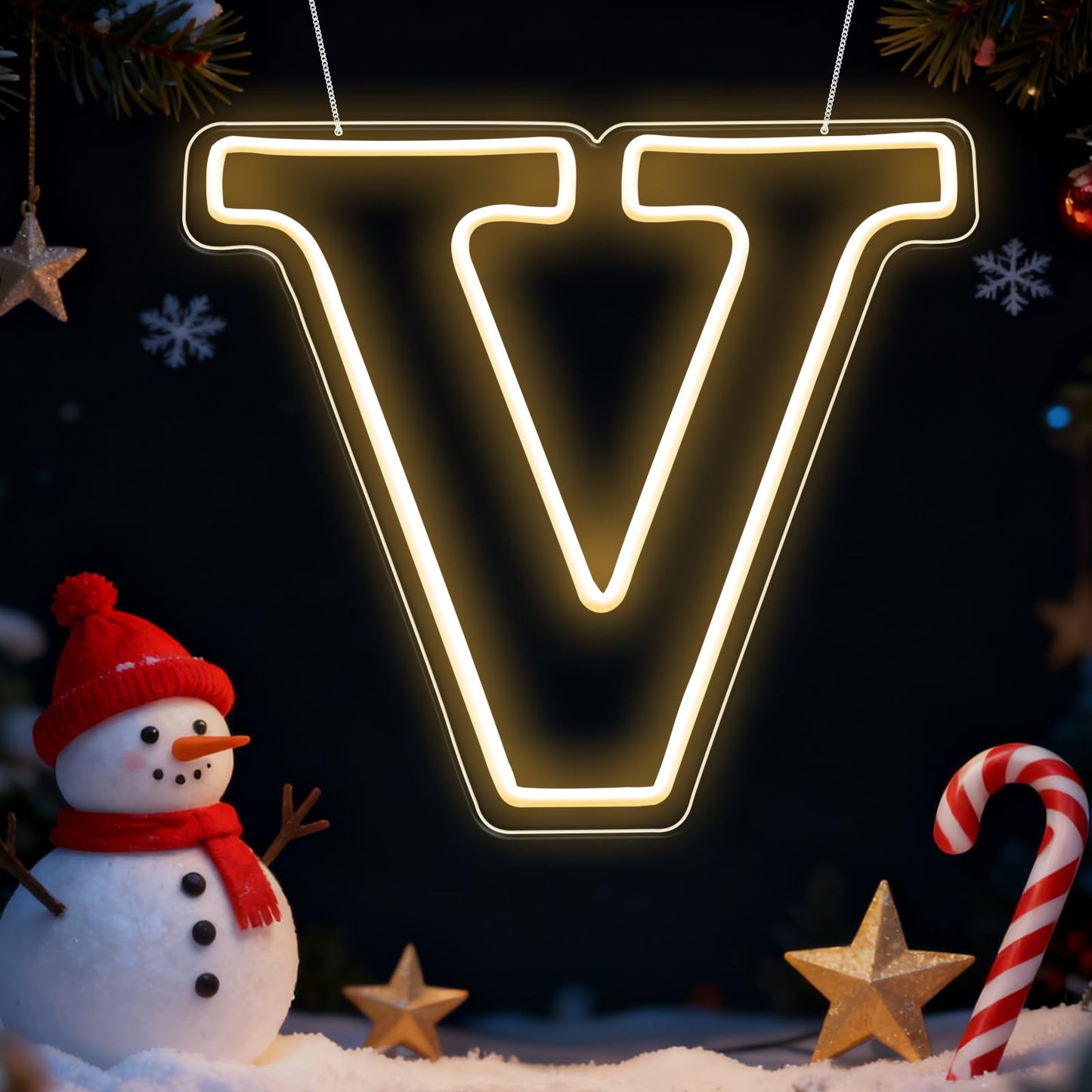 RumonZS Light Up Letters V LED Letters Lights Neon Sign 26 Alphabet 12.4"Decorative Lighted Alphabet for Wedding Party Birthday Bar Christmas Home Decor Letter Lights (Warm White)