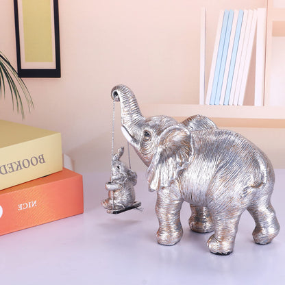 ZJ Whoest Elephant Statue. Elephant Decor Brings Good Luck, Health, Strength. Elephant Gifts for Women, Mom Gifts. Decorations Applicable Home, Office, Bookshelf TV Stand, Shelf, Living Room - Silver