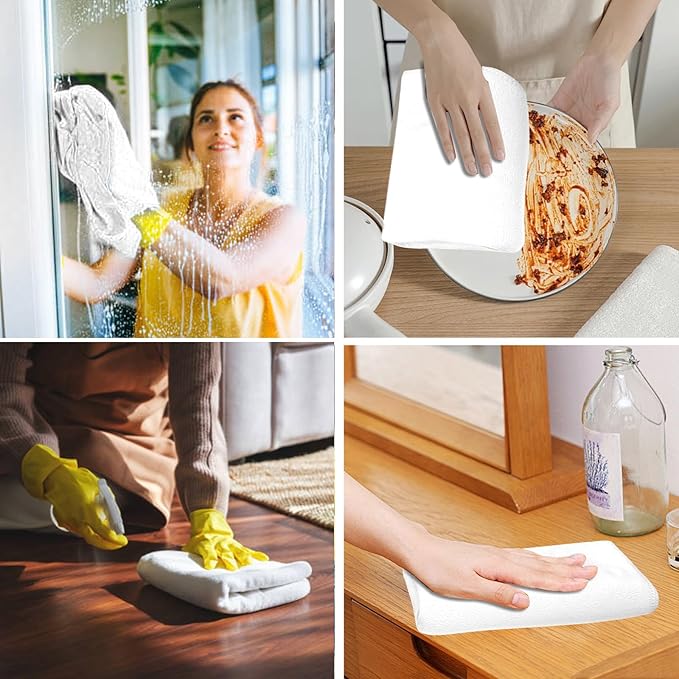 4 Pcs Extra Large Microfiber Cleaning Cloth 30 x 20 Inch Reusable Thick