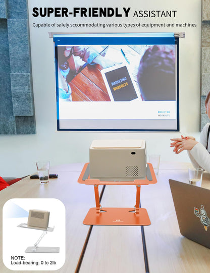 ToBeoneer Laptop Stand, Ergonomic Adjustable Computer Stand for Collaborative Work, Foldable and Portable Heat Sink Computer Stands, Fits up to 15.6-inch Laptops (Orange)