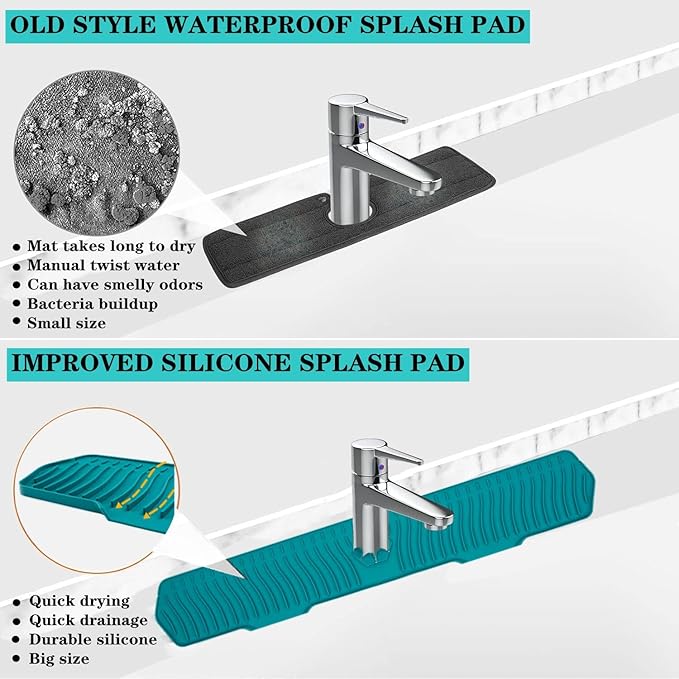 30 Inch Sink Splash Guard, Large Size Kitchen Sink Splash Guard, Longer