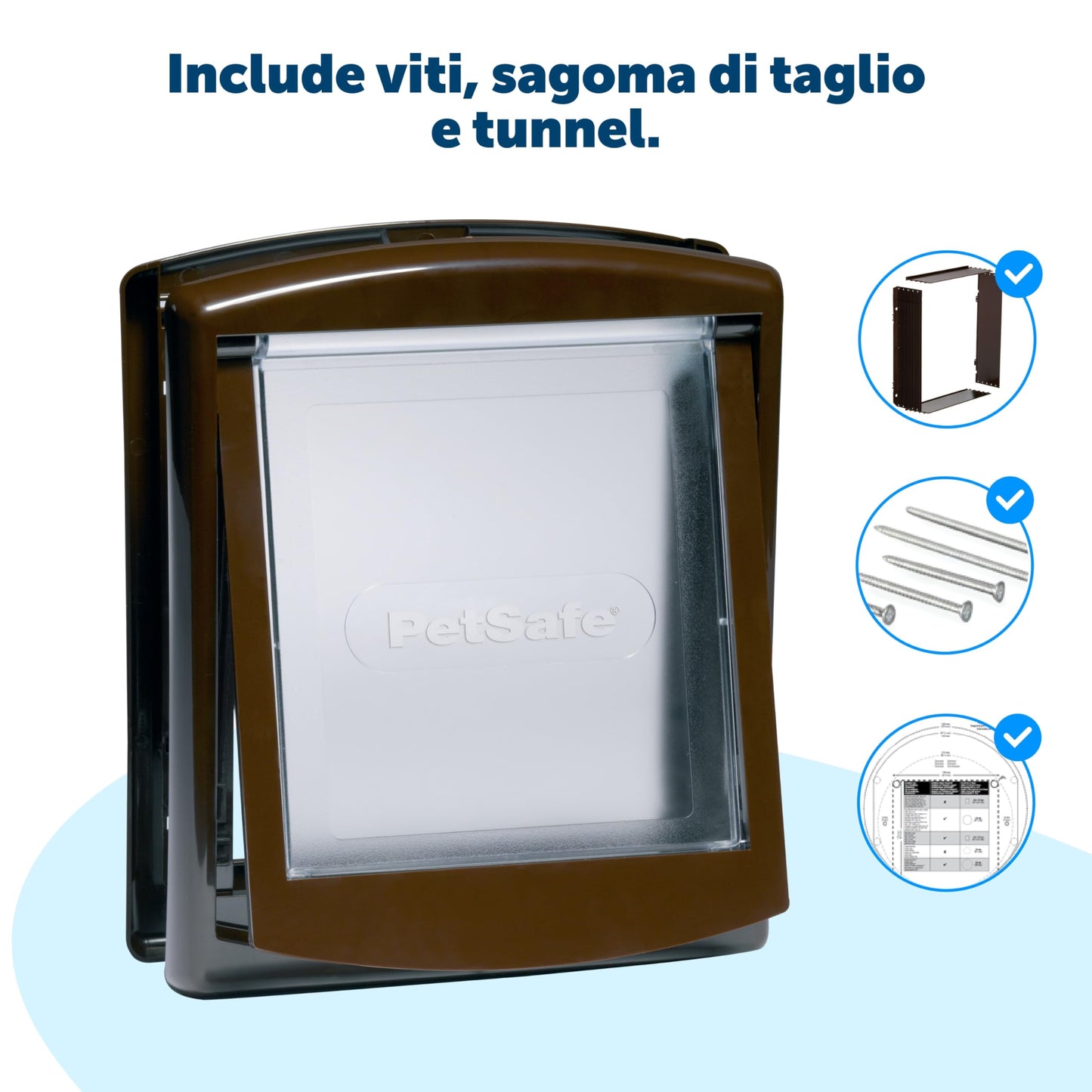 PetSafe - Original Staywell cat and Dog Flap, 2 Way Access in or Out - Indoor and Outdoor pet Door, Rigid, Closure Panel Included - Medium - White