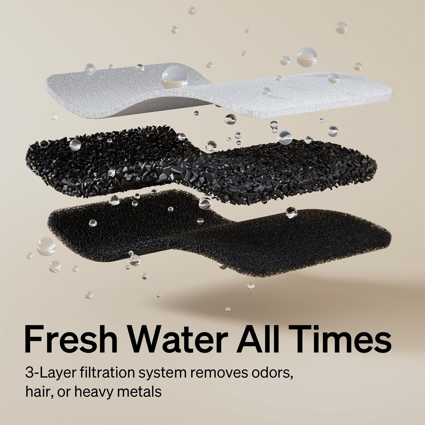 PETLIBRO Stainless Steel Cat Water Fountain, 101oz/3L Pet Water Fountain for Cats Inside, Food-Grade Dog Water Fountain, Automatic Water Dispenser with 4 Filters & 4 Sponges