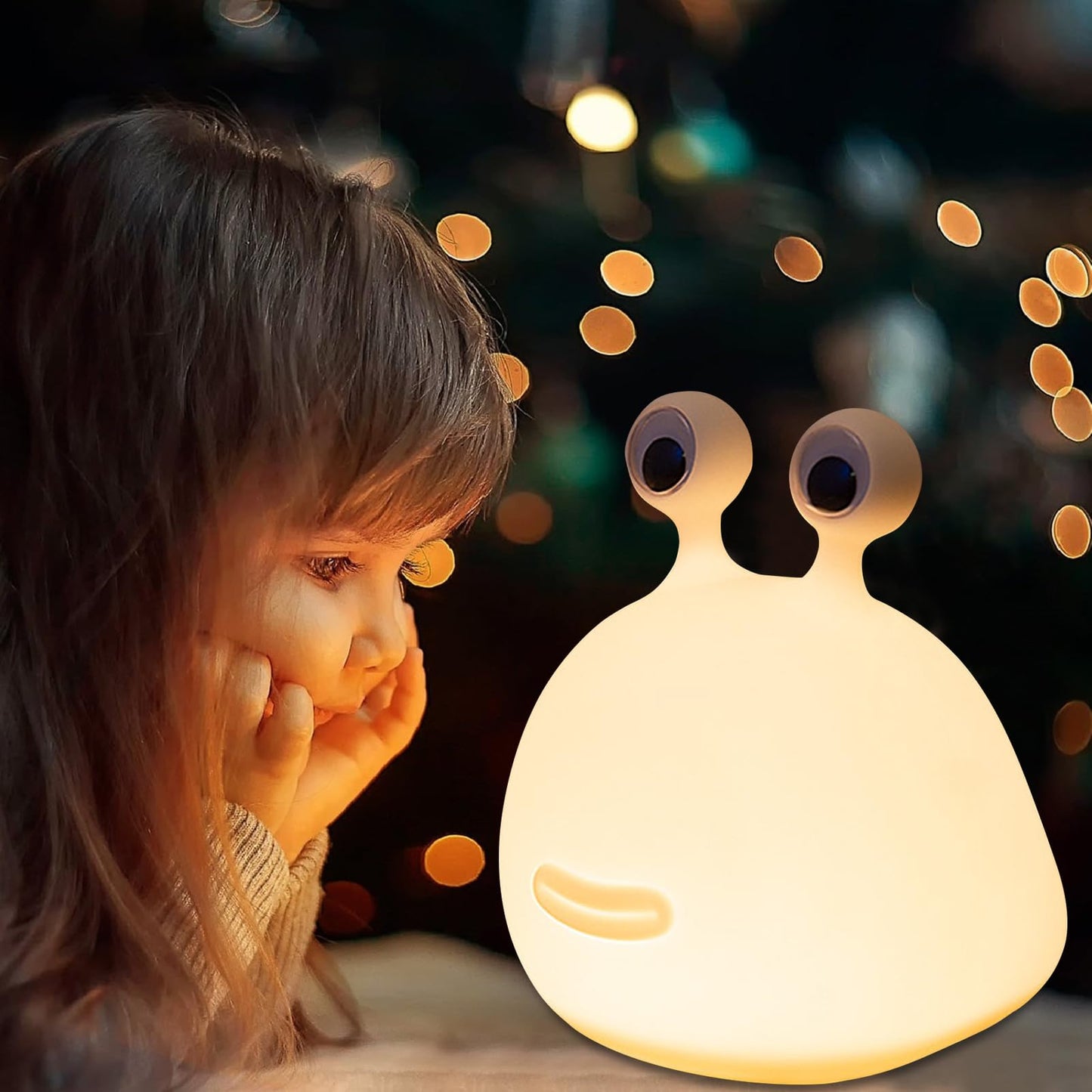 HPYDIY Cute Slug Night Light,Silicone Lamp USB Rechargeable Table Funny Animal Lamp Portable LED Lamps for Breastfeeding Dorm Room Decor for Christmas Gift Baby Kids Girls Teens