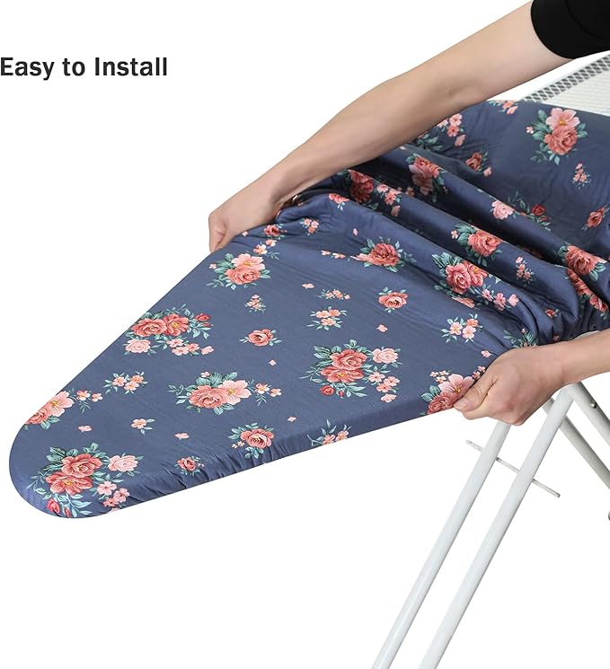 Ironing Board Cover and Pad Standard Size 15" x 54", 3 Pairs of Hook and Loop
