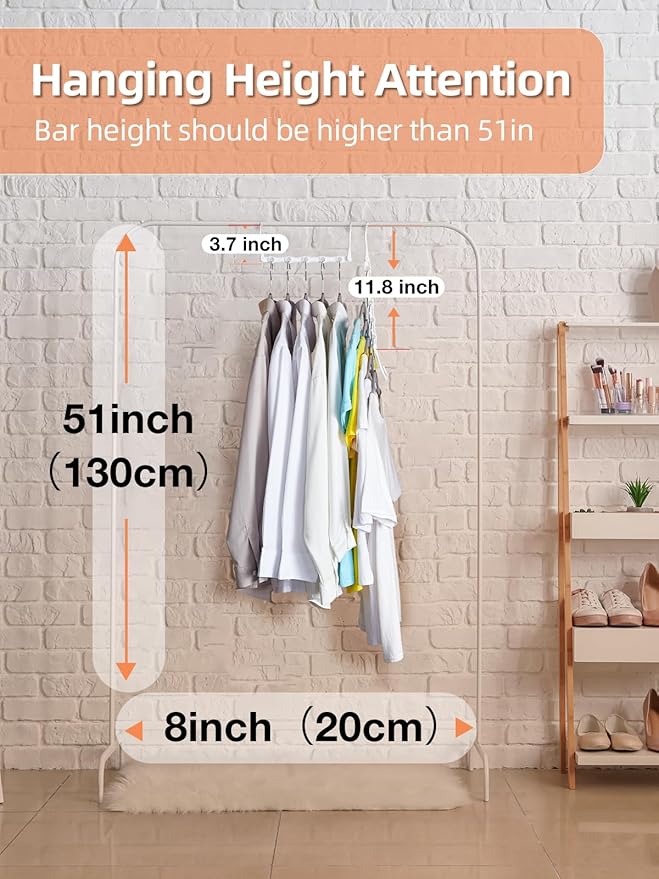 HOUSE DAY Closet Organizers and Storage, 16 Pack, Space Saving Hangers White