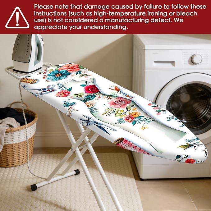 Nuxovilar Ironing Board Cover Needle Cotton 15x54 Inches | Ironing Board Cover